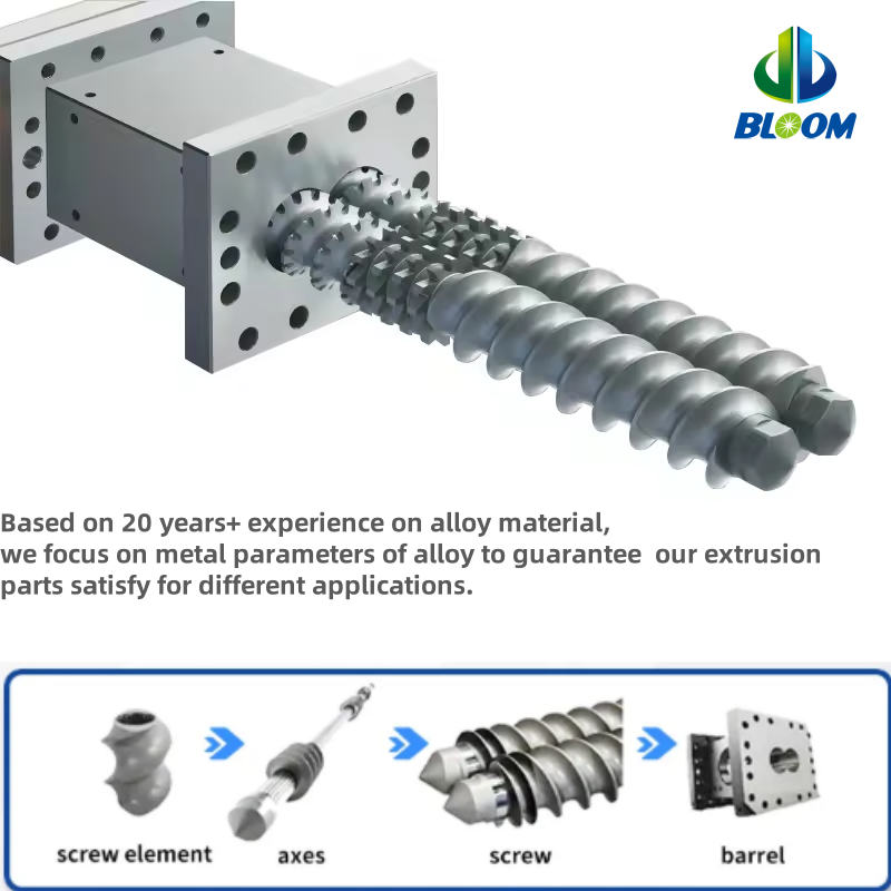 Modular Structure Nickel Alloy Twin Screw Barrel with Wear Resistance for Plastic Extrusion