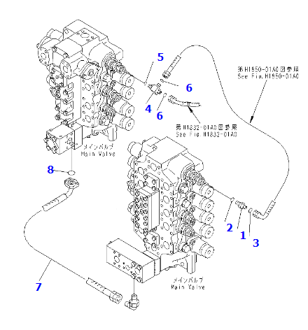 PC800-8 PC850-8 Экскаватор гидравлический главный клапан управления 709-14-94200 709-15-94300