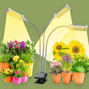 12W 3Heads LED Clip Grow Light Dimmable Table Clip Lamp Full Spectrum