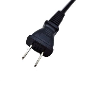 2 Pin AC Power Cable Japan Plug 2 Prong PSE Approved 0.75mm2