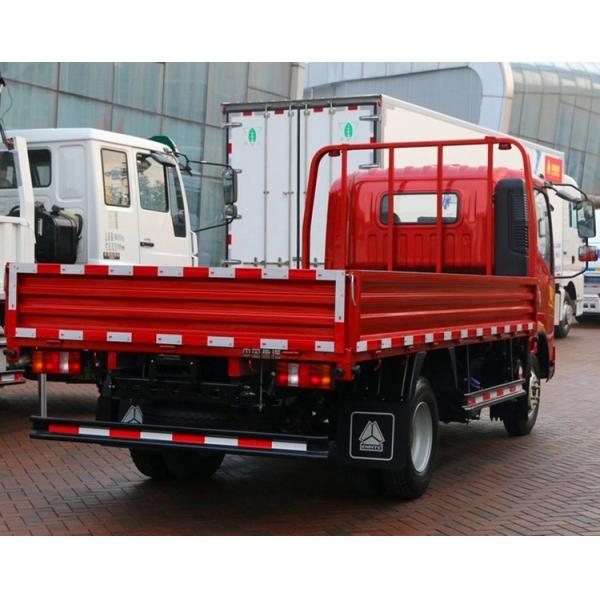 Elegant Howo Light Truck 4x2 5 Ton Capacity Red Color Euro 2 High Safety