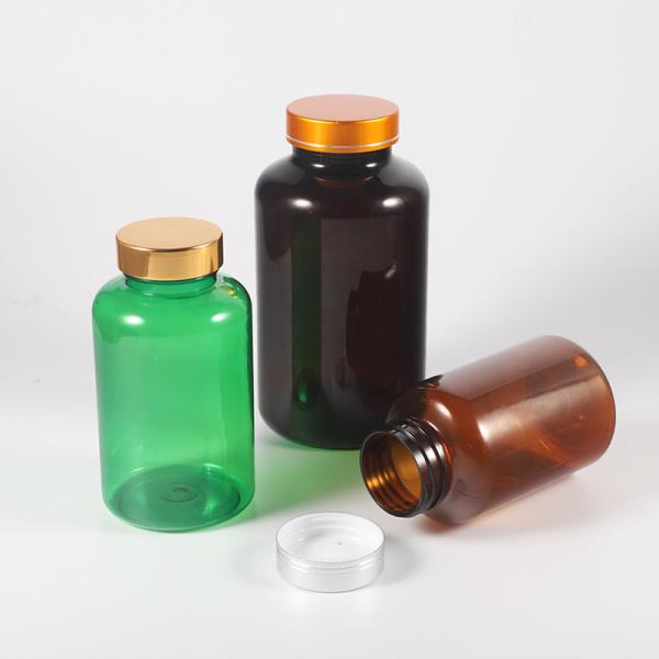 Highly Customized Luxury Black Frost Pill Bottle Capsule Bottle Green Plastic Vitamin Medicine Bottle Personal Care Packaging With Screw Cap