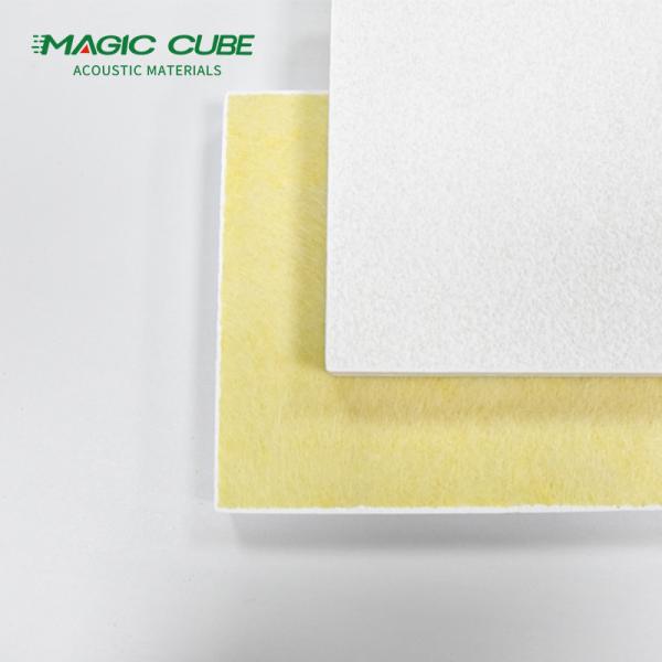Insert Edge White Acoustic Glassfiber Ceiling Tile for Soundproofing and Noise Reduction
