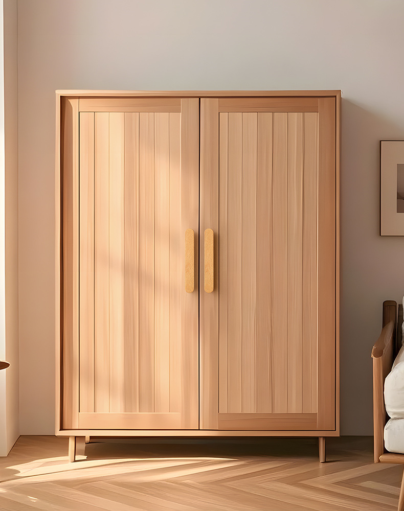 Modern Minimalist Walnut Drawer Cabinet Door Handle Long Wooden Log Style Wardrobe Knob for Dresser Use
