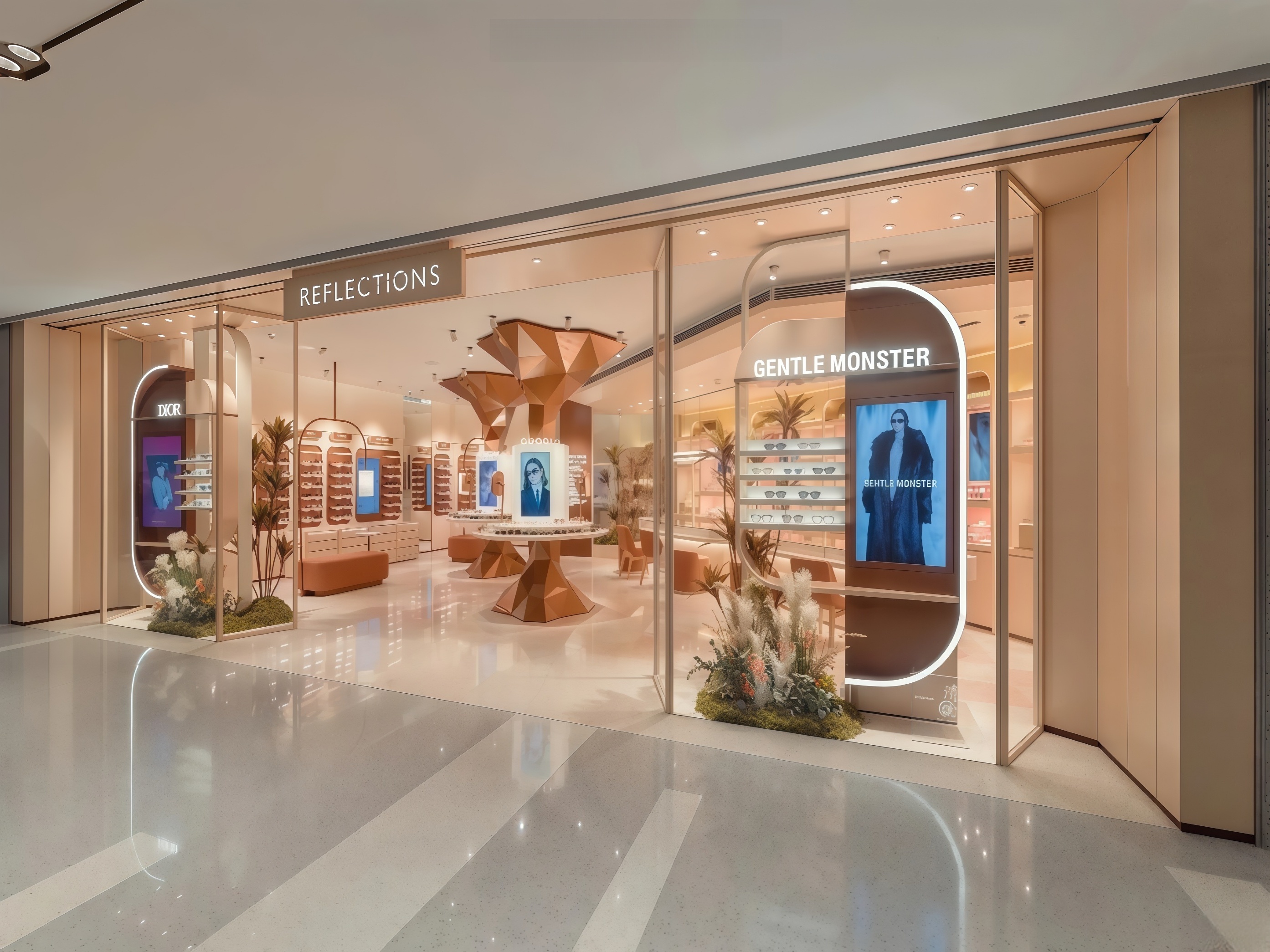 Optical Store Display Glass Cabinet with LED Lighting Eco-Friendly & Durable Custom Made by Factory Supplier for Supermarkets