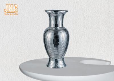 Vasos home da tabela da peça central do casamento dos potenciômetros de flor da fibra de vidro do vaso da tabela do vidro de mosaico da decoração