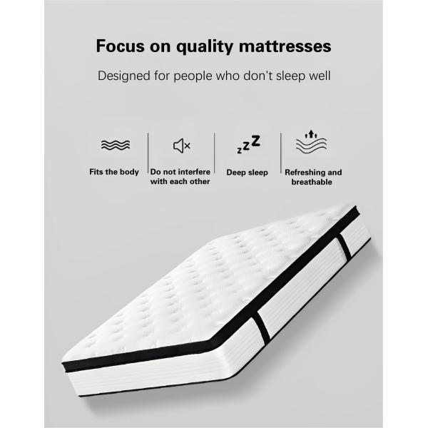 Upgrade to JOURM Topper Knitted Fabric and Memory Foam for a Luxurious Sleep Experience