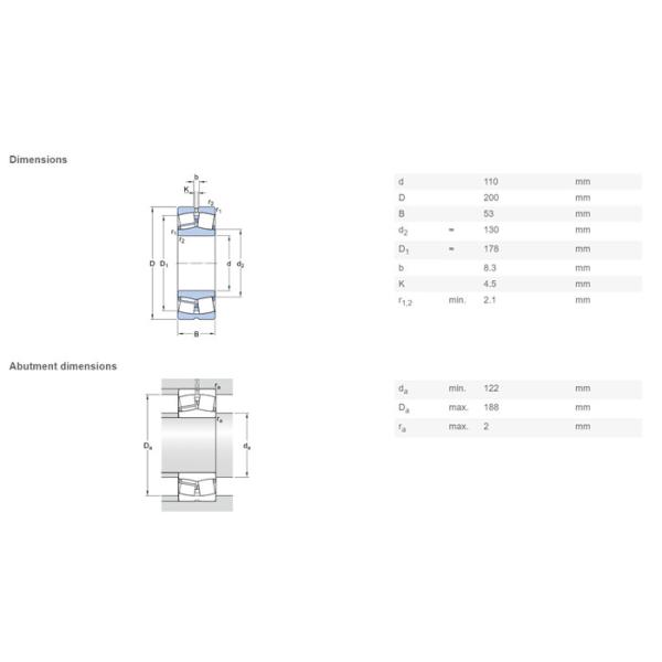 Spherical Stainless Steel Roller Bearing SKF FAG 22222 E 110 x 200 x 53 MM Metal Cage