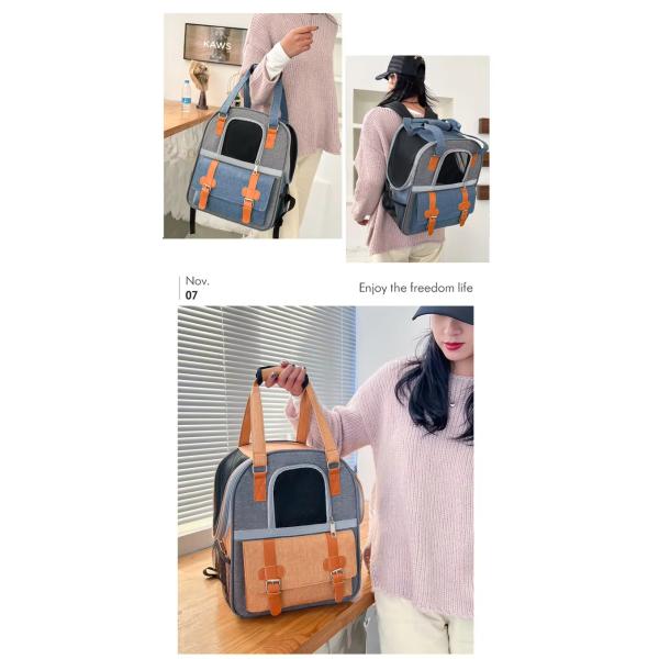 Oxford Pet Carrier Bag Semi Circle Dog Carrier Backpacks Breathable