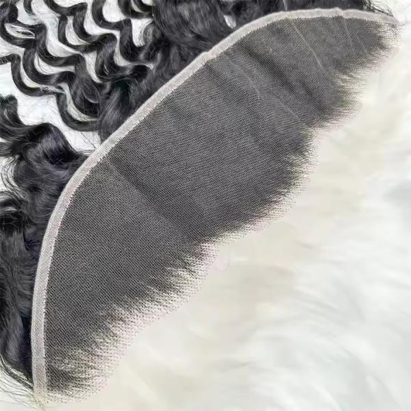 13x4 Customized 20A Natural Hairline Super Thin HD Lace Frontal Loose Deep 100% Brazilian Human Hair Extensions