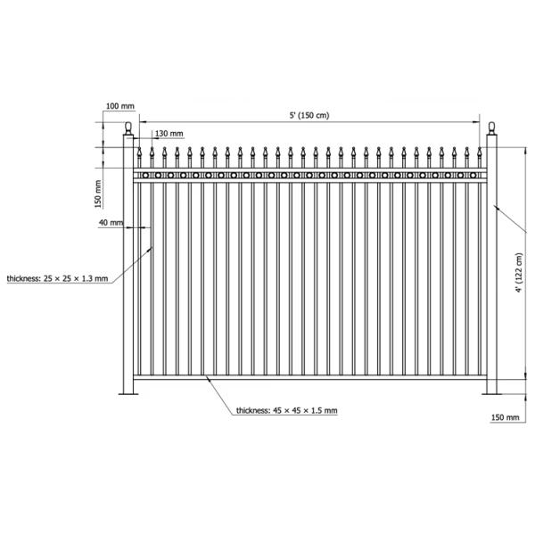 Ограждение из оцинкованной стали трубчатые железные ограждения земли садовые ограждения дворы ограждения