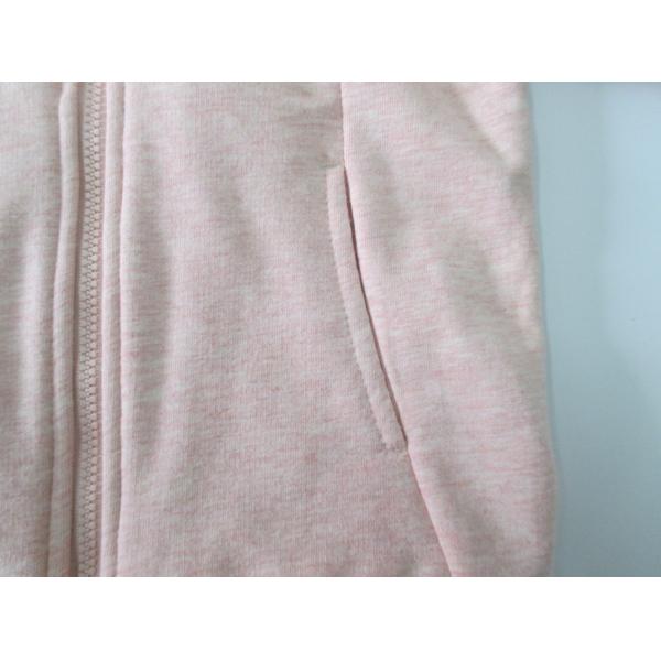 French Terry Hooded Autumn Melange Pink Baby Jacket Long Sleeve