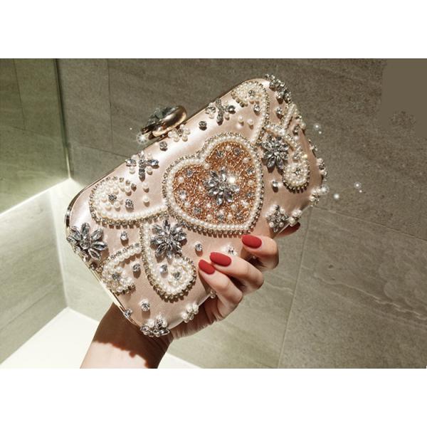 2019 new diamond dinner bag embroidery love bag handbag chain bag small square bag banquet crossbody evening bag