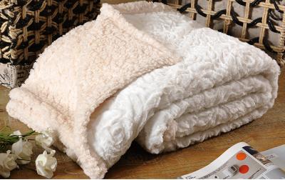 Custom Solid Brushed Faux Fur Throw Blanket 100% Polyester 280gsm