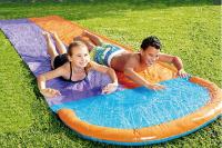 El PVC coloreó la doble cara doble inflable del tobogán acuático los 60~120cm Bounceland del chapoteo
