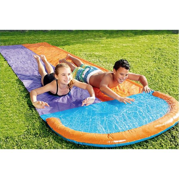 PVC Colored Inflatable Double Splash Water Slide 60~120cm Bounceland Double Slide