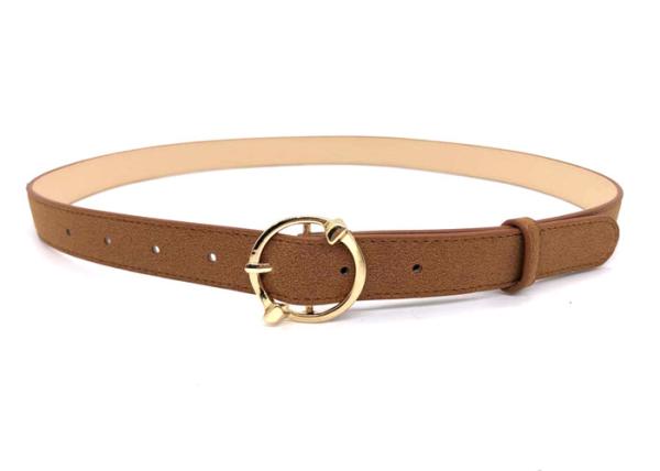 BRACHI Women's Fashion Leather Belts For Jeans Or Dress / Tan Suede Leather Belt