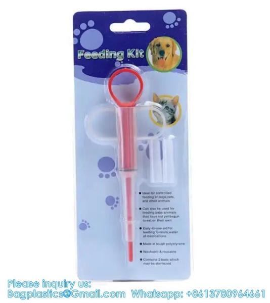 Dual Purpose Pet Pill Feeder Gun Pet Dog Cat Pill Gun Capsule Medication Syringe Medicine Syringe Feeding