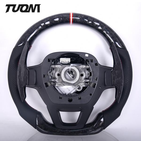 Accord Civic Honda Forged Carbon Fiber Steering Wheel Black Leather Custom