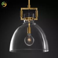 Adaptez de luxe aux besoins du client léger moderne de courrier nordique toute la lumière pendante de chambre à coucher en verre de cuivre