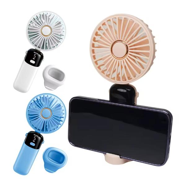 Mini Desk Foldable Fan 1200mAh 5 Speeds Ultra Quite Portable Handheld Fan for Women Girl
