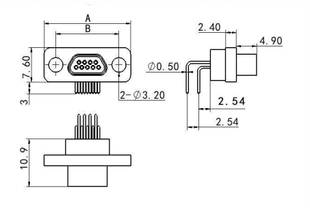 J30J-37ZKW-J Rectangular Connector Socket 37 Core Locking Industrial Connector