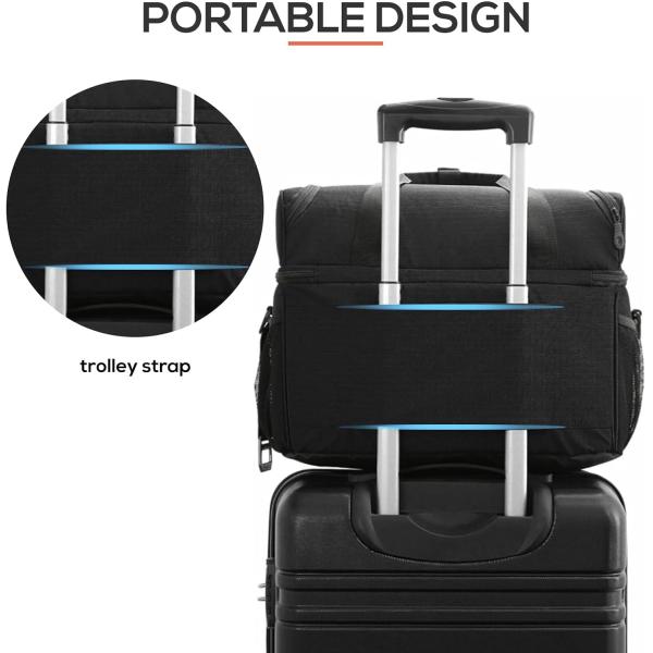 Extra Large Insulated Black Picnic Camping Beach Work Custom Travel Cooler Bag