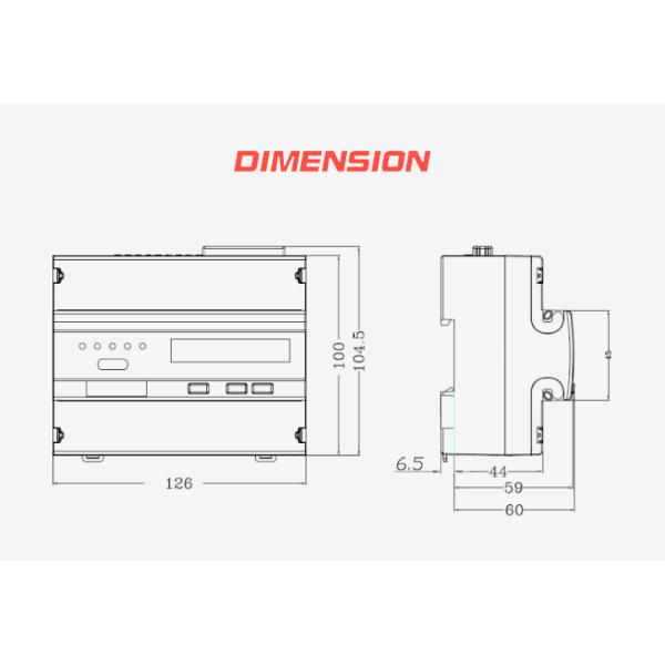 Digital Only Display Type 3-Phase Smart Energy KWh Meter 1.5 6 A 3*230/400V EM735-Mod