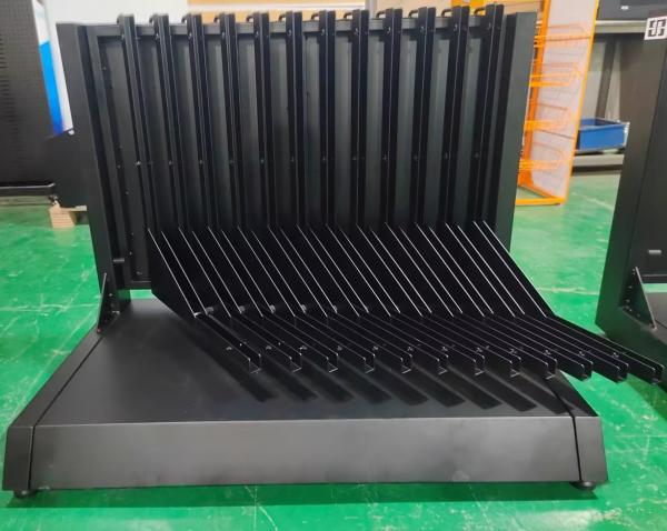 12 Sliding Metal Stone Display Stand Wing Marble Display Stand 24 X 48in
