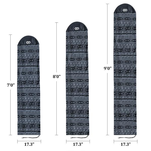 7' 8' 9' Wakesurf Occasion Woowave Surfboard Sock Cover Customized Design Boardsock
