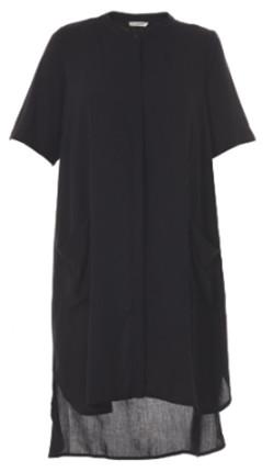 Chiffon Ladies' Plus Size Relaxed Dress With Two Pockets In Front