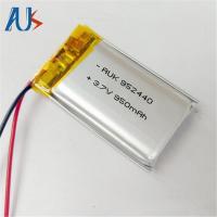 Celle de batterie Li Po en argent 952440 3.7v 950mah batterie Li polymère