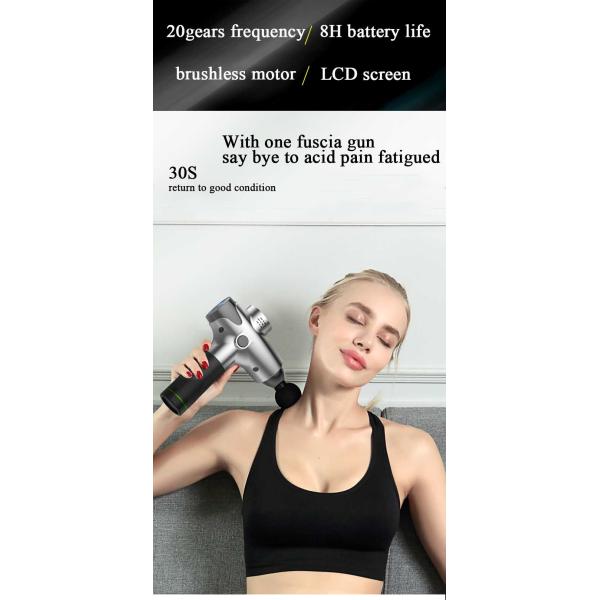 Hand-held Electric Fascia Gun Vibrator for Home Muscle Massage Stimulation Therapy
