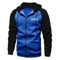 ODM/OEM wholesale puls size men's hoodies full zip up custom print logo hoodie for man