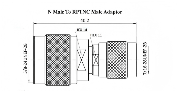 Small Reflection RF Adapter 6GHz Male To Male Adapter N/RPTNC-JJ