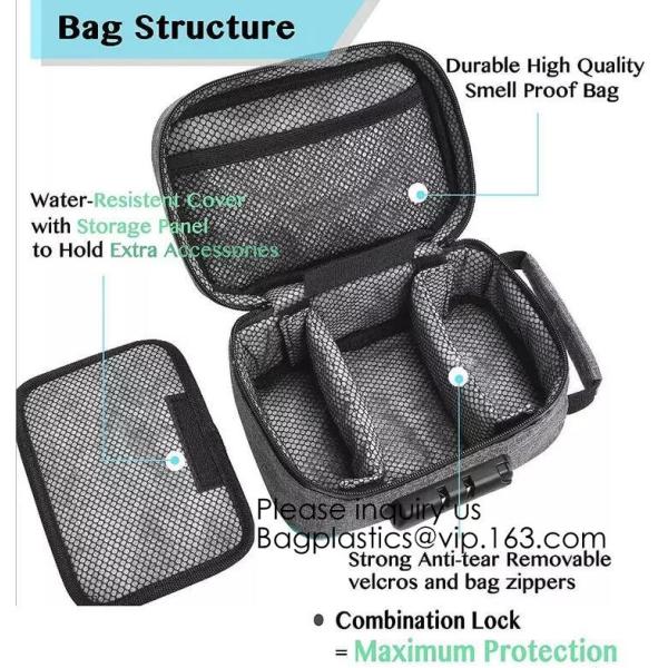 ASTM APPROVED CHILD-REISISTANT POUCH BAGS,Travel Discreet Containers Odor Blocking Resealable Storage Smell Proof Bag Wi