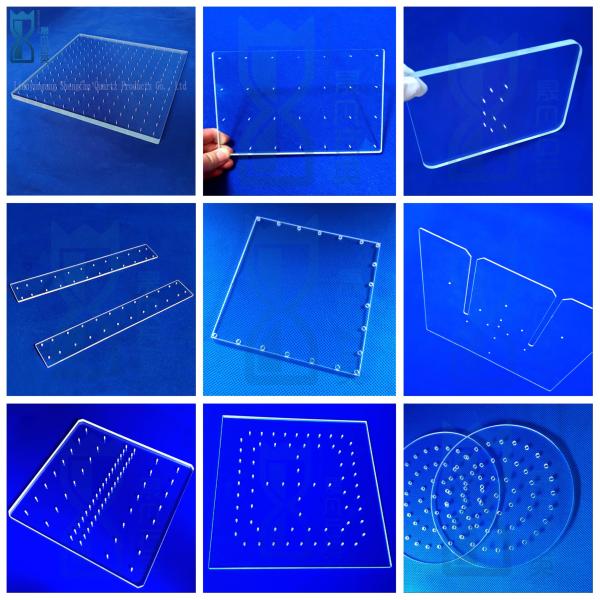 Laser Cut Custom High Transparency JGS1 JGS2 JGS3 Quartz Sheets For UV LED Purifiers