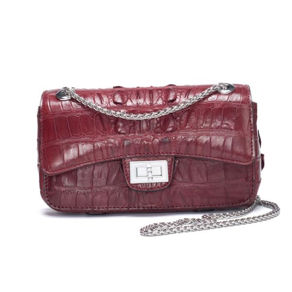 Summer new style crocodile tail bone leather bag shoulder bag for women