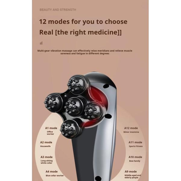 Pulse Cervical Massager Wireless Body Back Massage Stick Muscle Recovery Massager