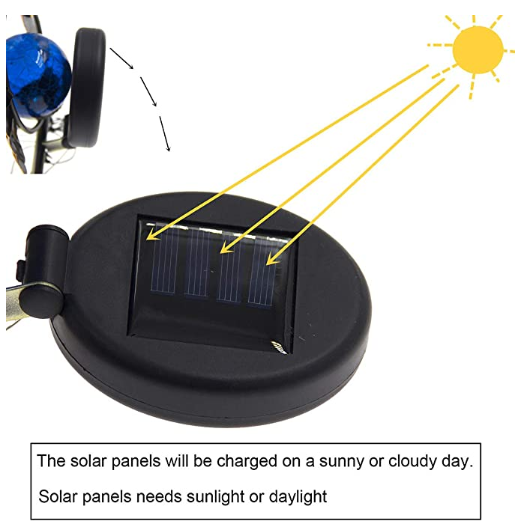 3.46 Inches Owl Wind Chime Animal Shaped Solar Garden Lights