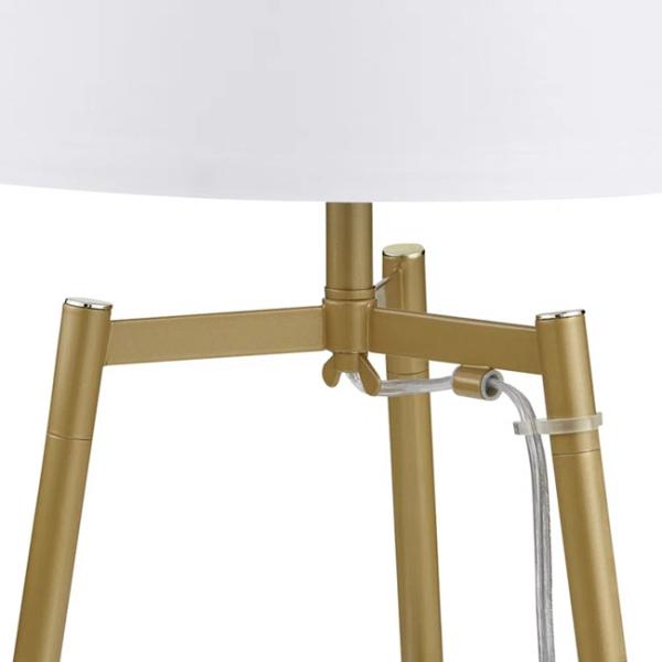 Деревянное украшение комнаты прожития лампы пола столбца ткани E27 крытое современное