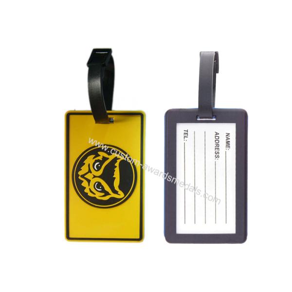 High Quality Cool Soft PVC Luggage Tag, Promotional Printed Luggage Tags