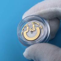 L'or a plaqué l'épaisseur 0.76mm du pendule OD 22.23mm de quartz