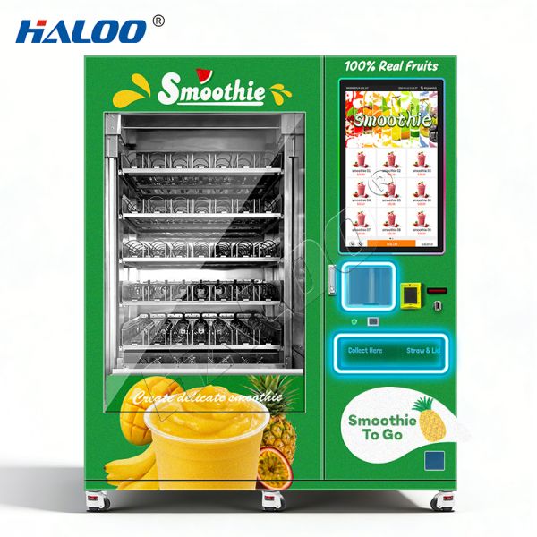 Haloo Fresh Fruit Smoothie Vending Machine with Variable Frequency Mixing System Better Taste for More Scenarios