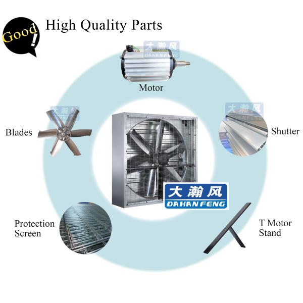 DHF direct drive 400mm exhaust fan/ blower fan/ ventilation fan motor bottom