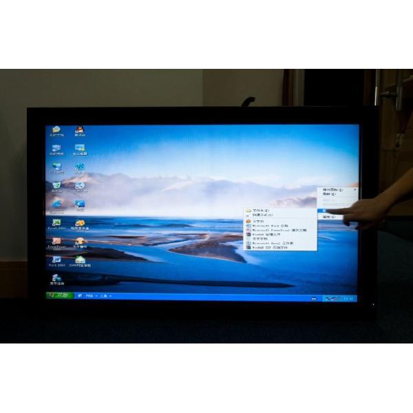 Indoor Uitra Thin Touch Screen LCD Monitor Wall Mount 84 Inch Aluminum + Metal Shell