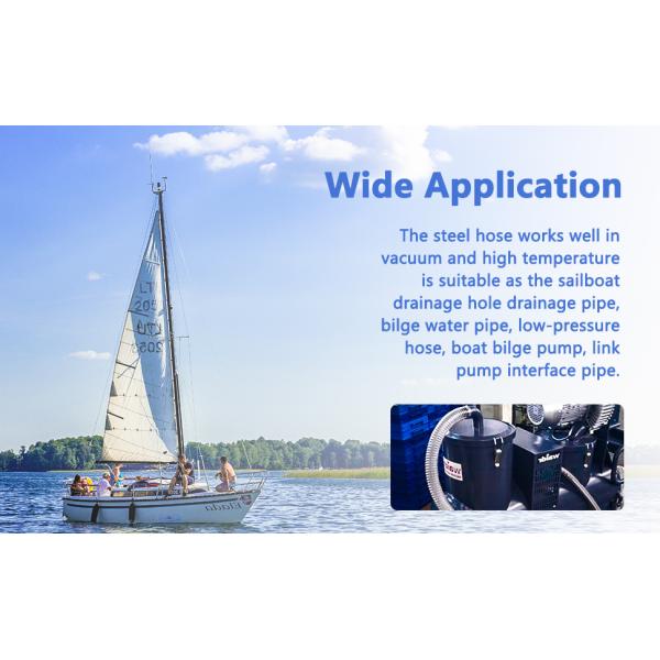 Steel Wire Suction PVC Flexible Tubing High Pressure UV Chemical Resistant Thick Vinyl Hose Tube, 10 FT