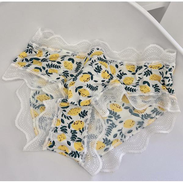 Плоды подростка нижнего белья женщин шелка милые печатают дам эластичных трусов шнурка льда Breathable молодых