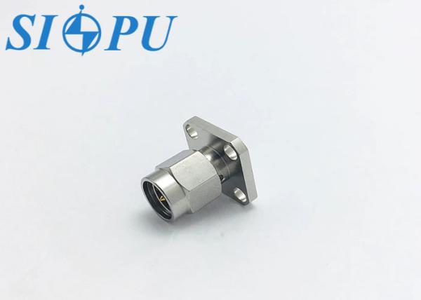 SMA Female RF Microwave Connector – Microstrip Type, Stainless Steel, Flange Mount