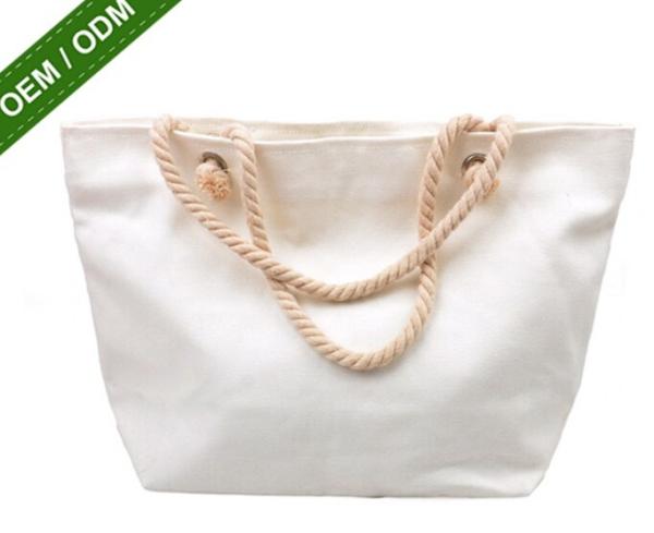 Fashion Style Organic Recyclable Shopping Canvas Tote Bag Cotton